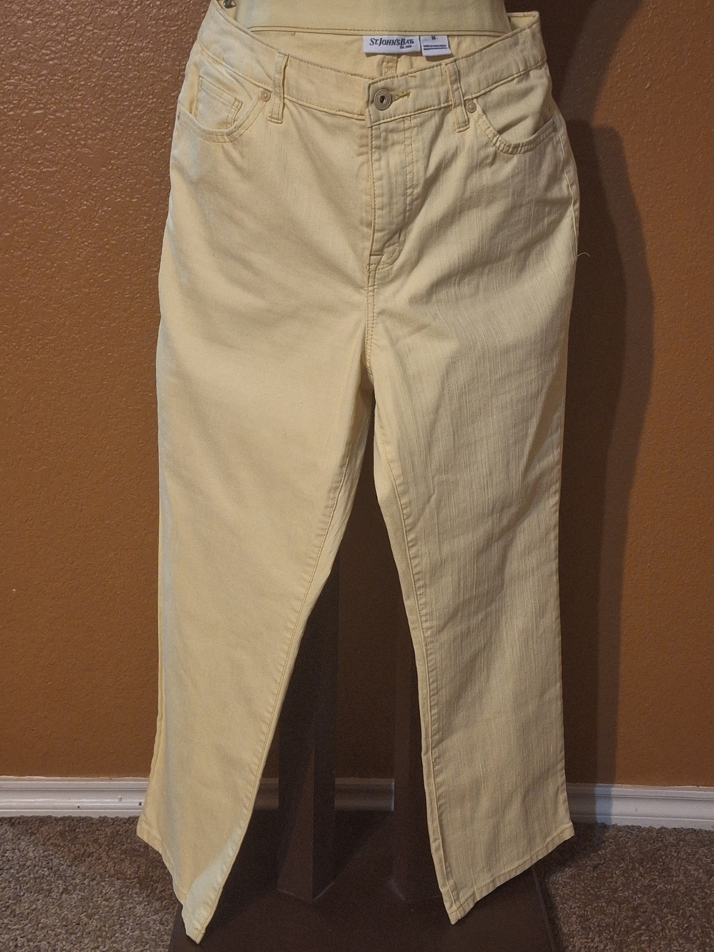 St. John's Bay Women's Butter Yellow Straight-Leg Jeans